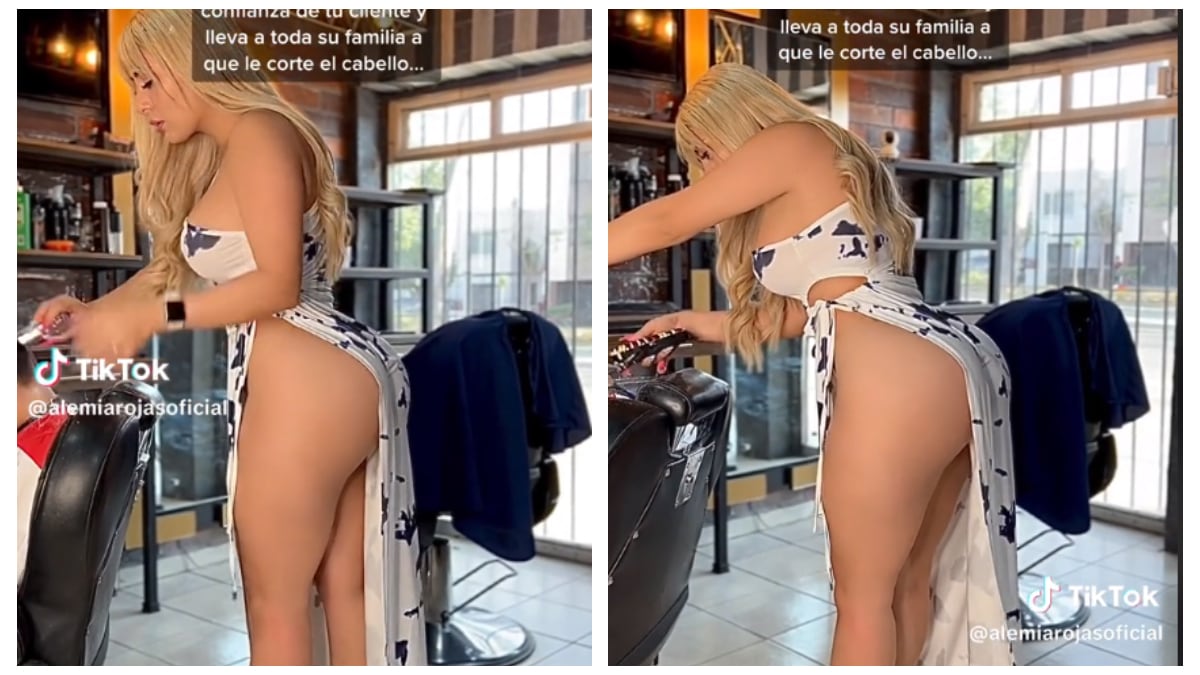 La barbera ha enamorado más de un cliente con su cuerpo sexy