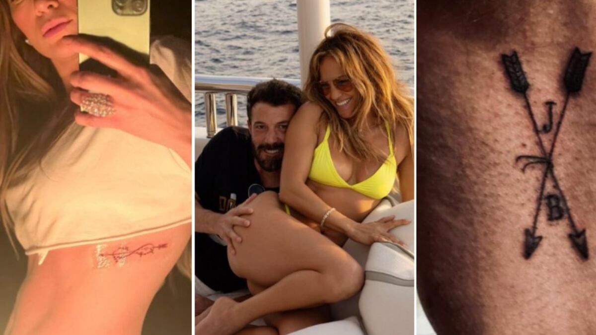 Jennifer López y Ben Affleck celebraron el Día de San Valentín con nuevos tatuajes