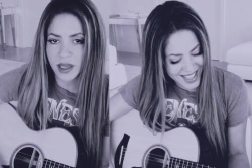 Shakira revivió los inicios de su carrera al aparecer en redes tocando guitarra y cantando Acróstico