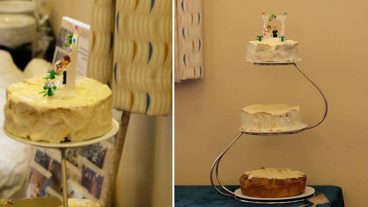 Para la pareja el pastel era simplemente un detalle y lo importante era que estaban juntos y felices.