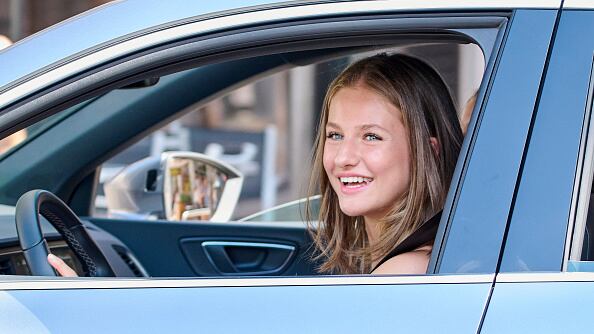 La princesa Leonor fue vista manejando por primera vez