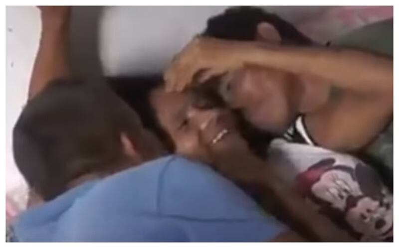 Andreza con su esposo y amante