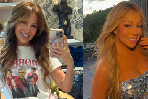 “Clase vs vulgaridad”, Thalía y Mariah Carey lucen sus figuras en bikini en la playa y las comparan cruelmente