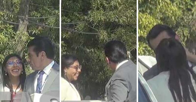 Jorge Salinas a las afueras de Televisa con su doctora besándose