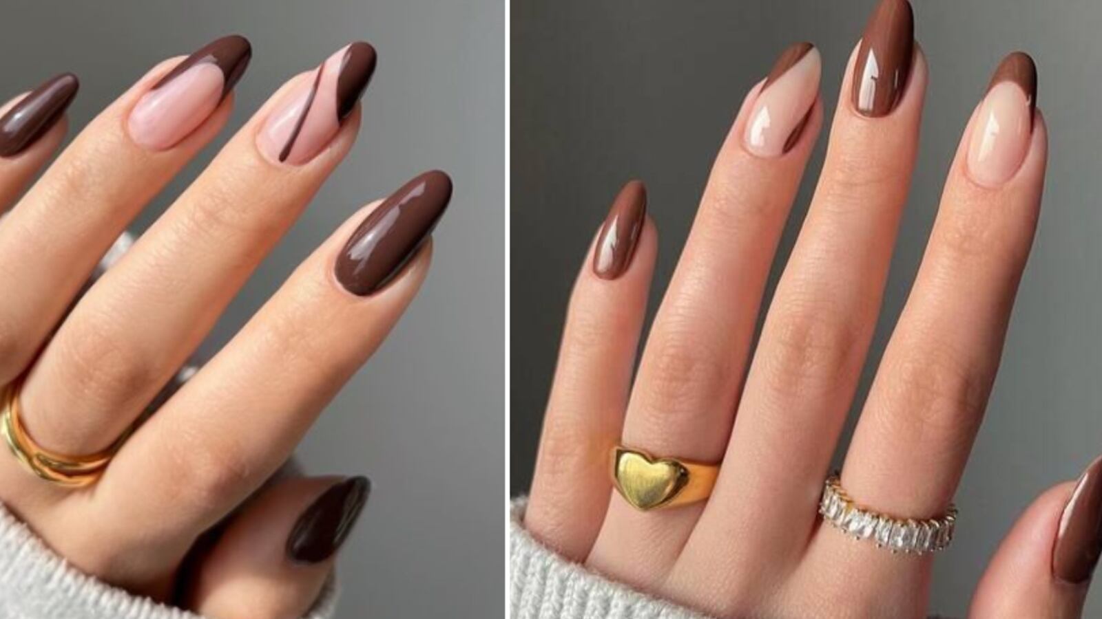 Uñas marrón chocolate