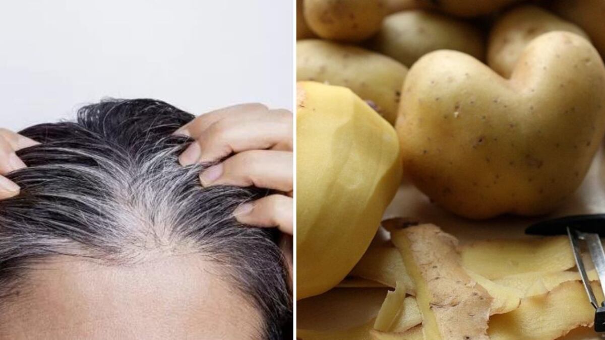 Agua de papa para eliminar las canas y combatir la caída del cabello en las mujeres de 40 años o más