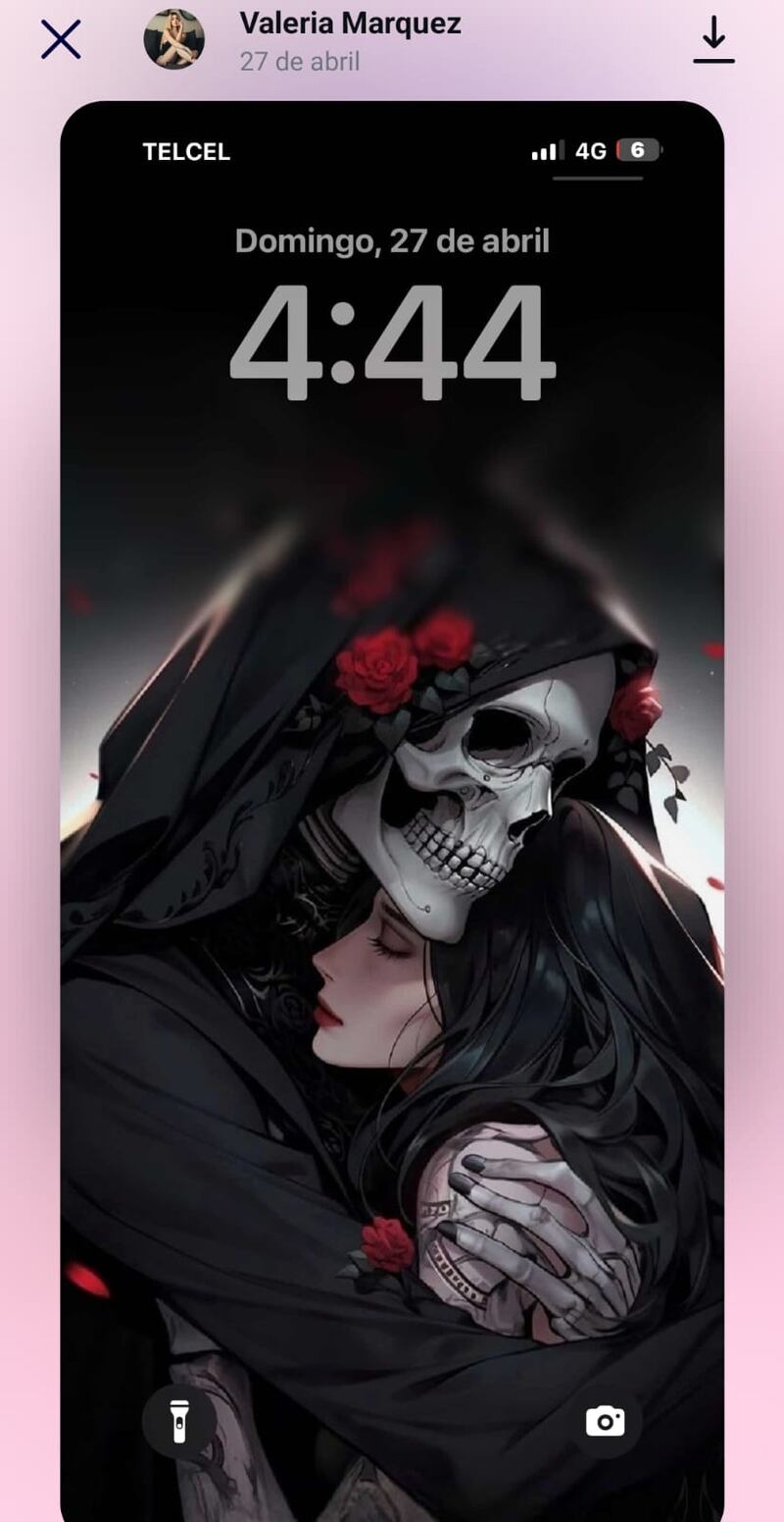 Canal de difusión de Valeria Márquez en Instagram