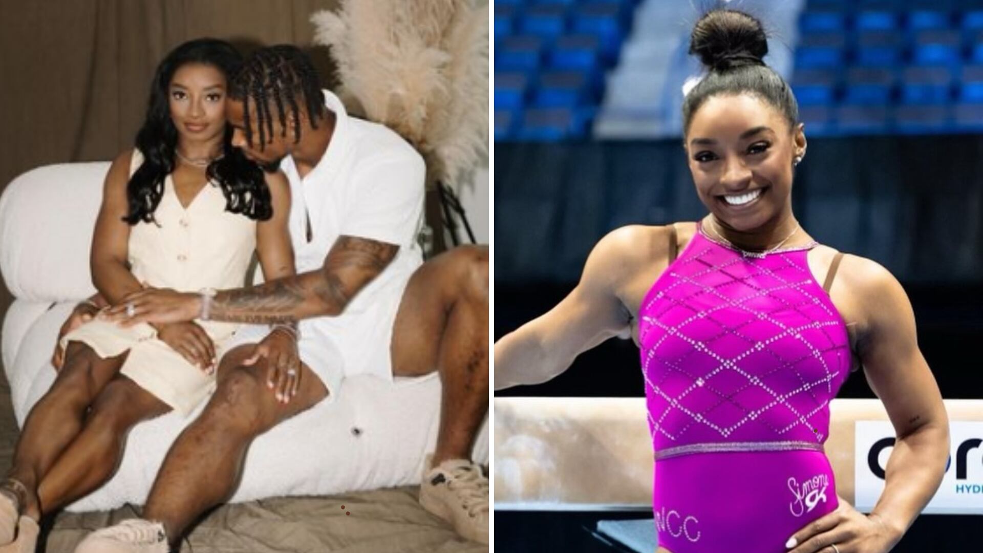 Simone Biles y su esposo enternecen con sutil gesto de amor ante de que ella compitiera por el oro que conquistó.