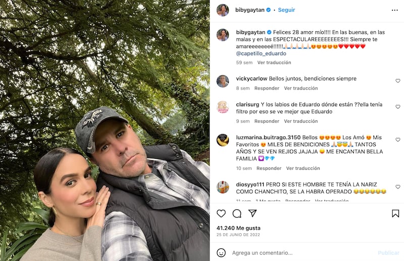 Biby Gaytán y Eduardo Capetillo