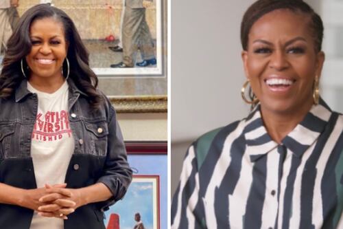 Con profundo escote y un estiloso vestido: Michelle Obama mostró su mejor look