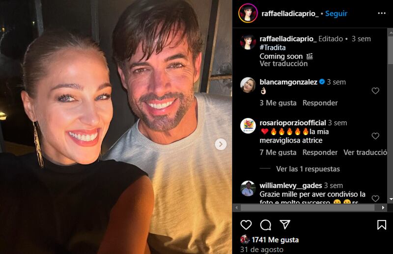 Raffaella DiCaprio y william levy