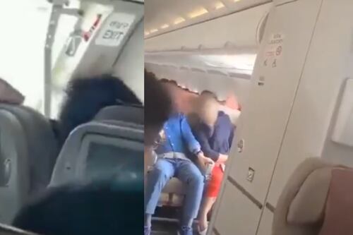 En pleno vuelo, pasajero abrió puerta de emergencia, provocó pánico y varios heridos