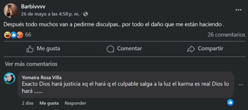 El mensaje que compartió Vivian de la Torre días después de la muerte de Valeria Márquez