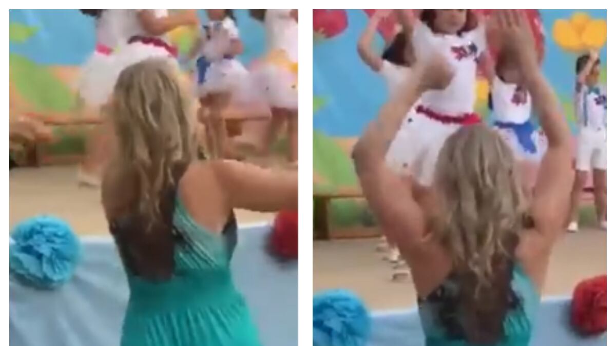 Maestra enamora en TikTok con sus bailes en el festival escolar