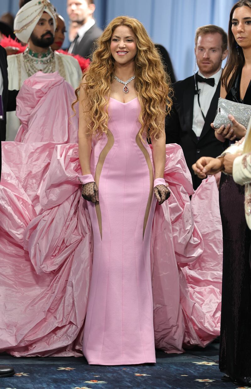 Shakira en la Met Gala 2025.