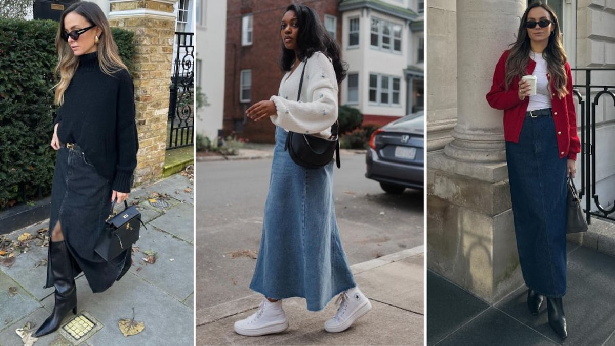 La falda larga de jean es una prenda atemporal y versátil que todas debemos tener