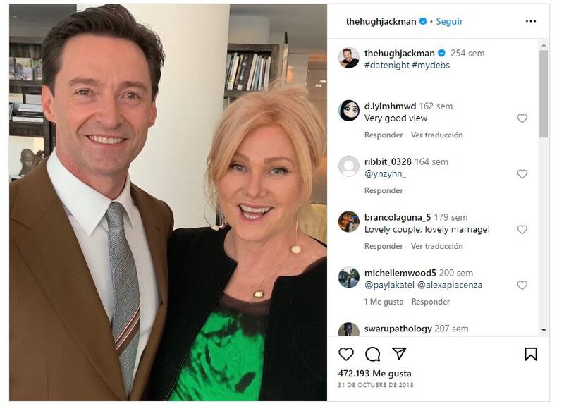 Hugh Jackman y su esposa, Deborra-Lee Furness, se casaron en 1996