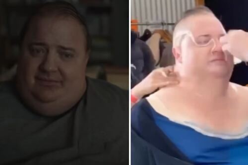 Piel artificial y más: fotos de la transformación de Brendan Fraser para pesar 270 kilos en ‘The Whale’