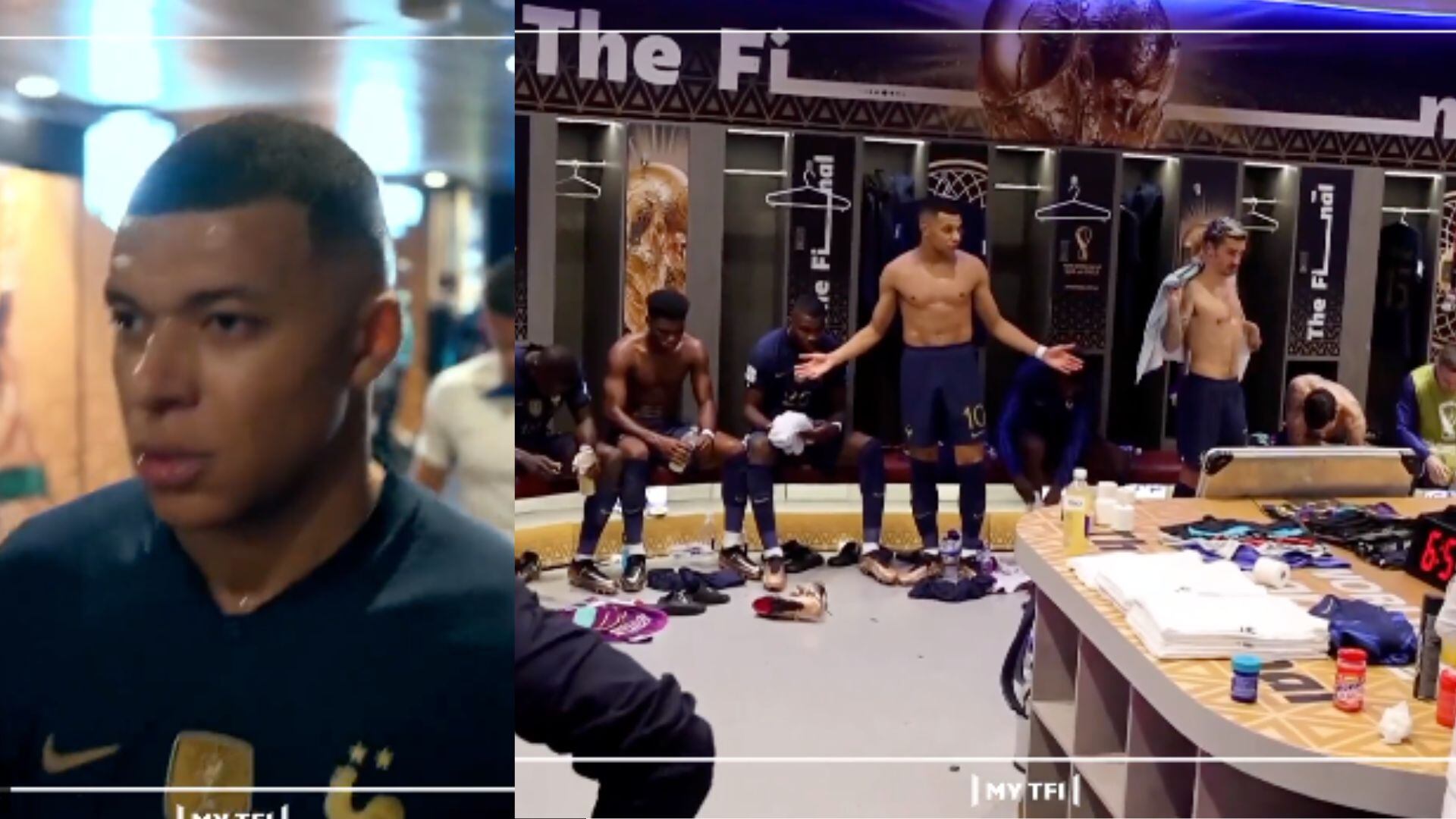 Kylian Mbappé y sus fuertes palabras durante el entretiempo de la final de Qatar 2022.