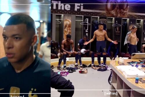 Revelan imágenes inéditas de Mbappé y la ‘calentura’ con sus compañeros en la final