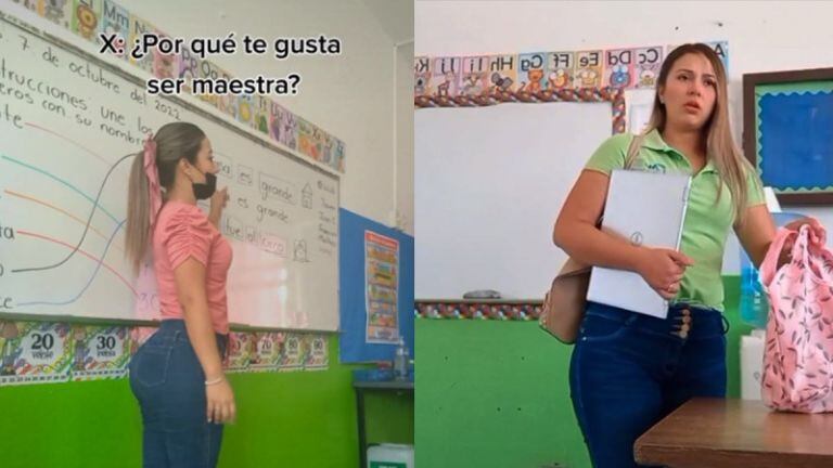 Maestra de primaria se hace viral por su belleza.