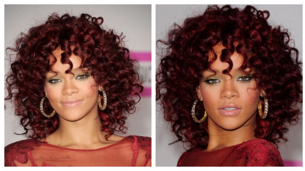 Rihanna lució un flequillo lateral despeinado años atrás