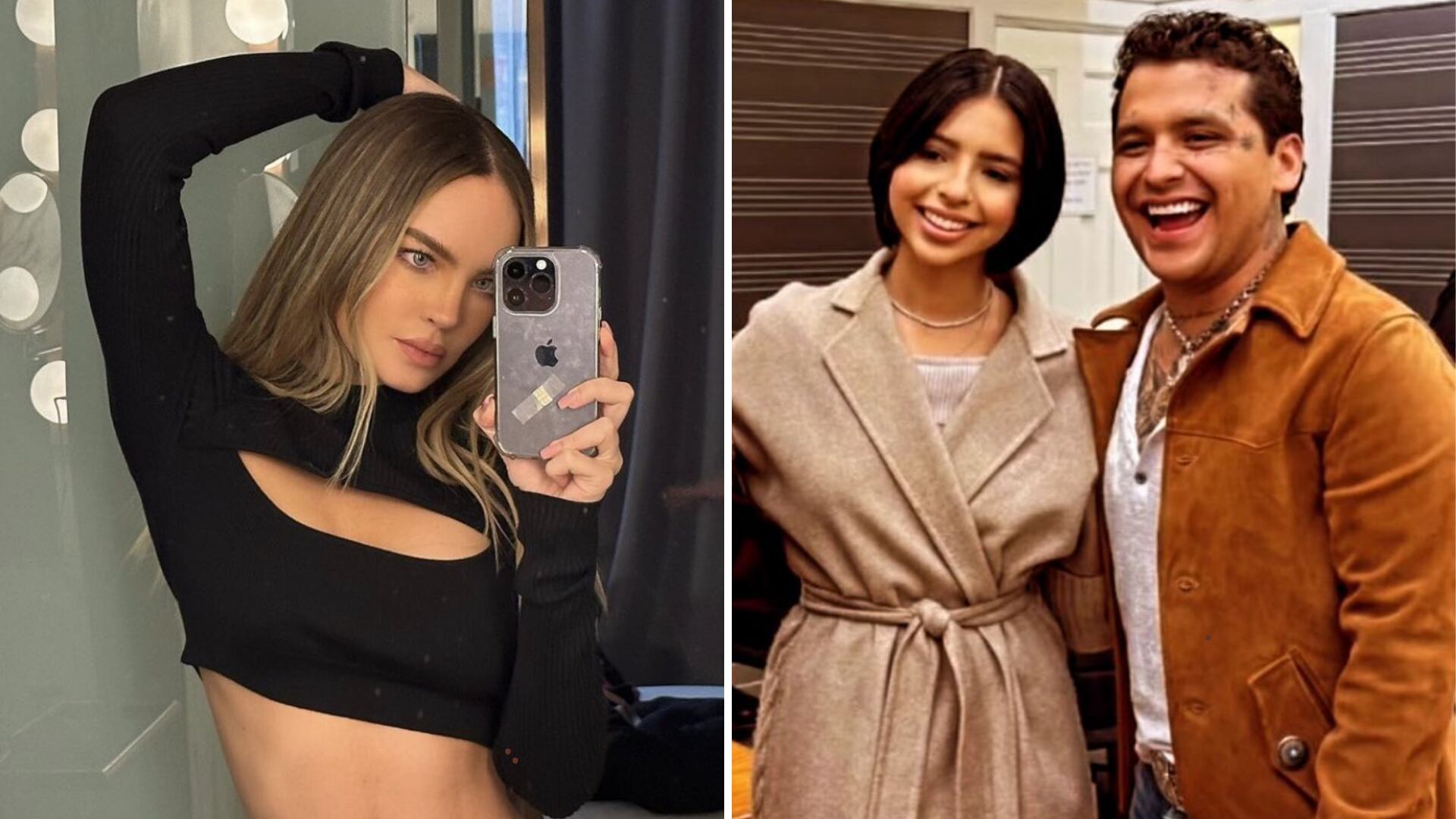 Belinda, Ángela Aguilar y Christian Nodal se verán el premio Lo Nuestro el próximo 20 de febrero, en Florida. Ellas dos compiten en una misma categoría.