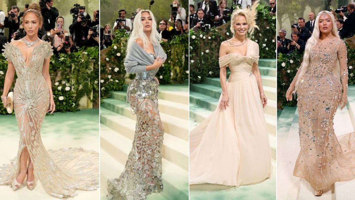 Revelan fotos sin filtros de cómo se verían realmente los rostros de Karol G y JLo en la MET Gala: el resultado es impactante