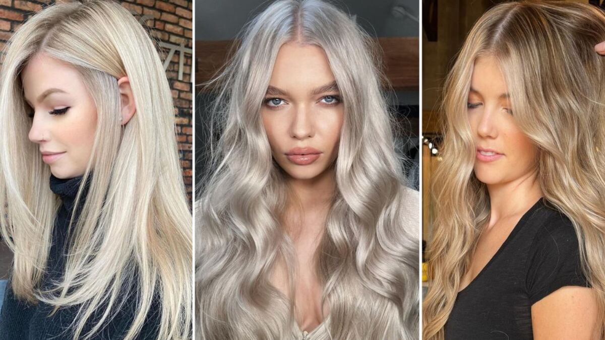 Tres tonos de tintes rubios para cubrir las canas