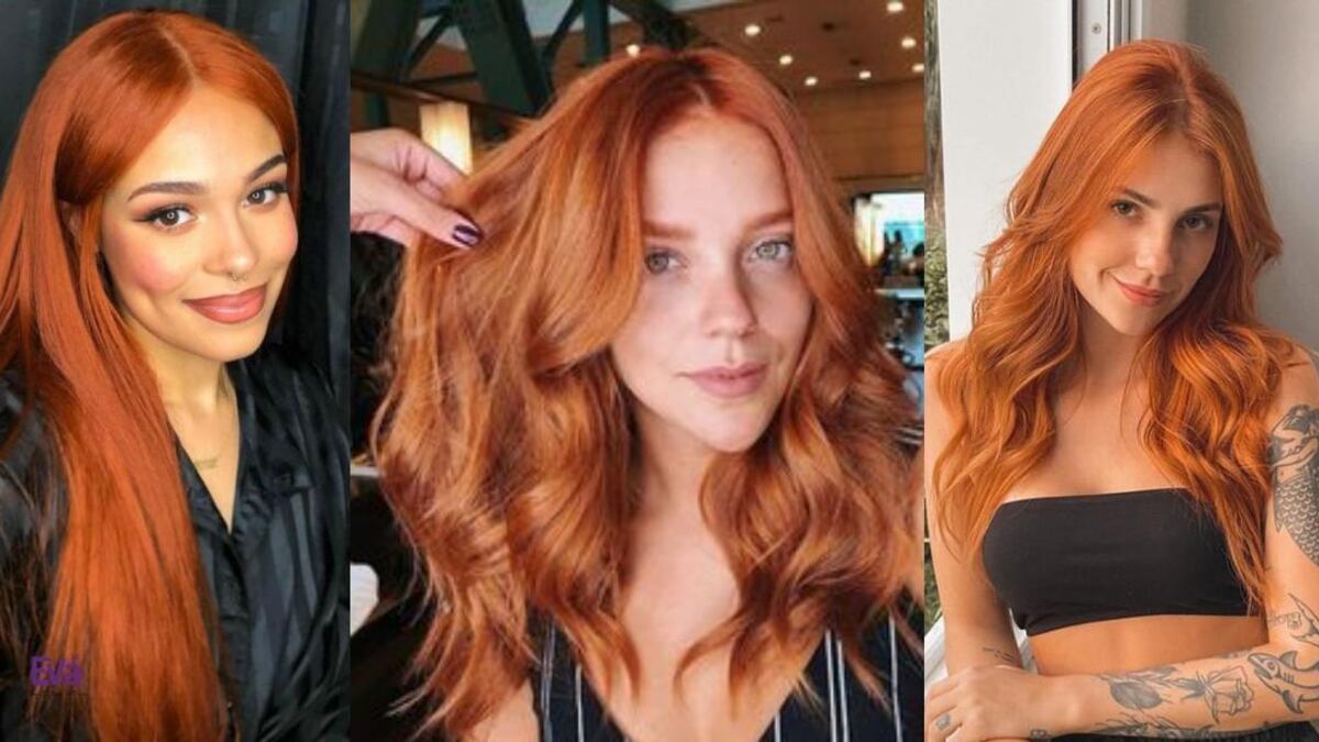 cabello naranja cobrizo