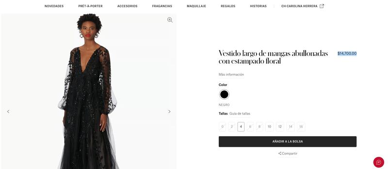 Vestido de Carolina Herrera