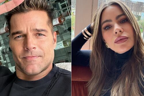 “Es vestido de Shein”: Sofía Vergara posa junto a Ricky Martin pero su look desató opiniones divididas