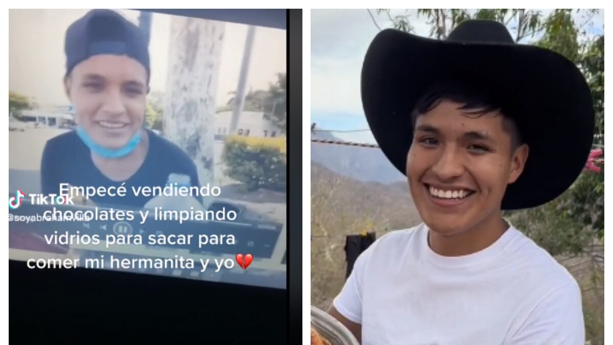 “Empecé vendiendo chocolates y limpiando vidrios para sacar de comer para mi hermana y yo”, decía en su historia el tiktoker
