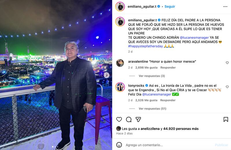La polémica felicitación del Día del Padre de Emiliano Aguilar