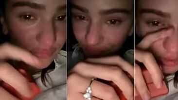 Rosalía recibe su anillo de compromiso de parte de Rauw Alejandro.