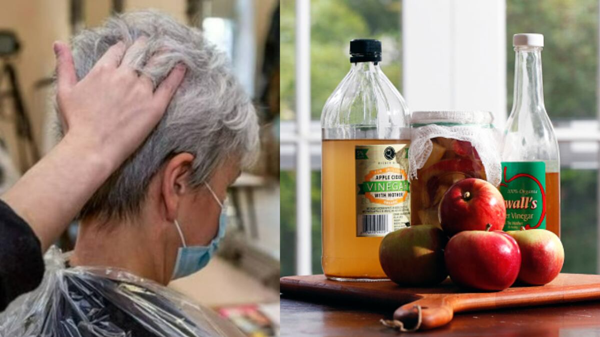 Tinte de romero y vinagre de manzana para cubrir las canas
