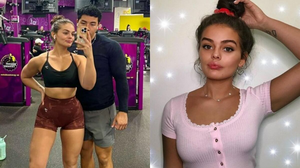 La joven junto a su novio