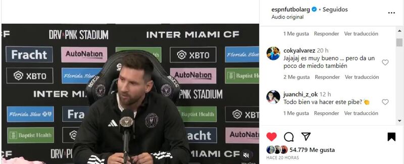 Reacciones al video de Messi hablando inglés