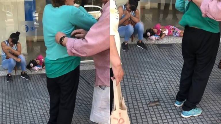 Un momento muy angustiante para la señora