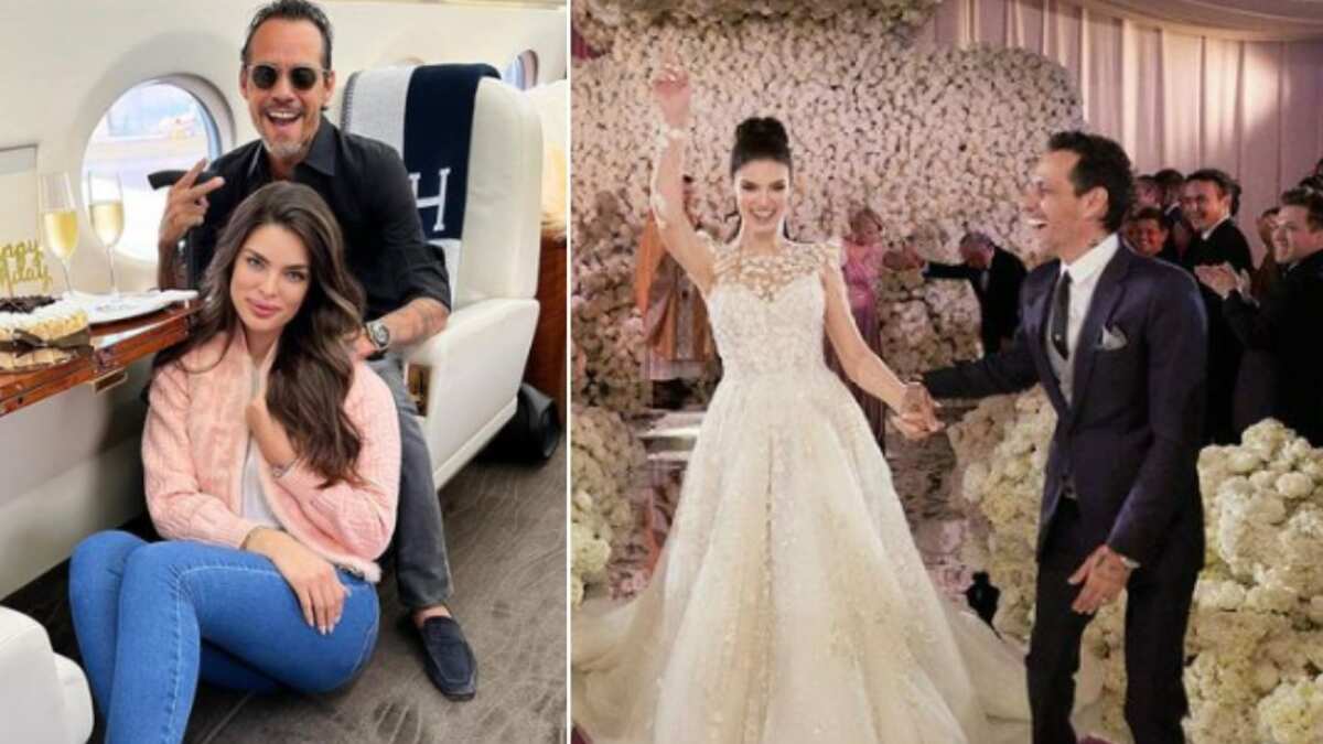Marc Anthony le lleva 31 años de diferencia a su cuarta esposa Nadia Ferreira