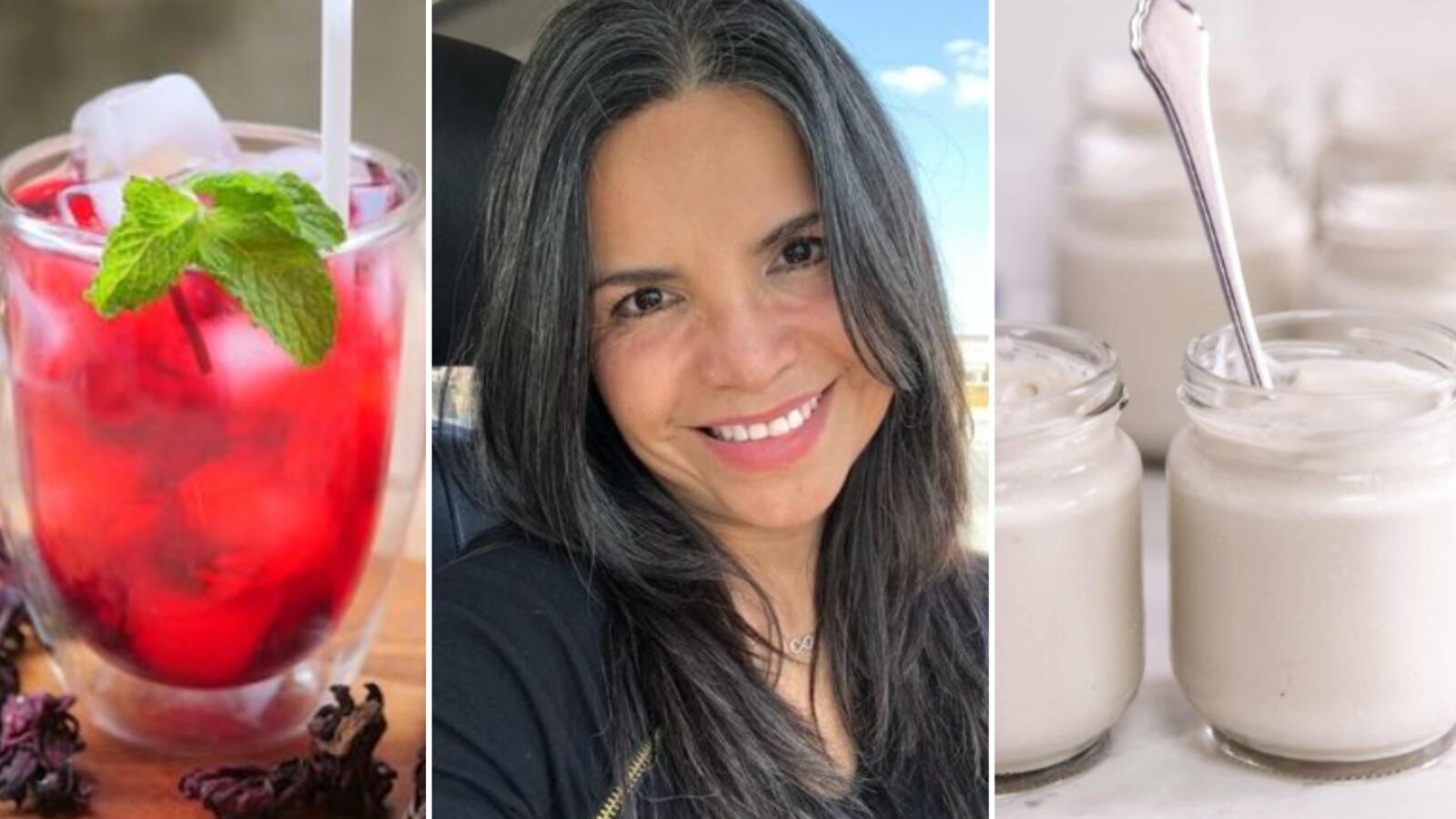 Mascarilla de flor de jamaica y yogur para canas