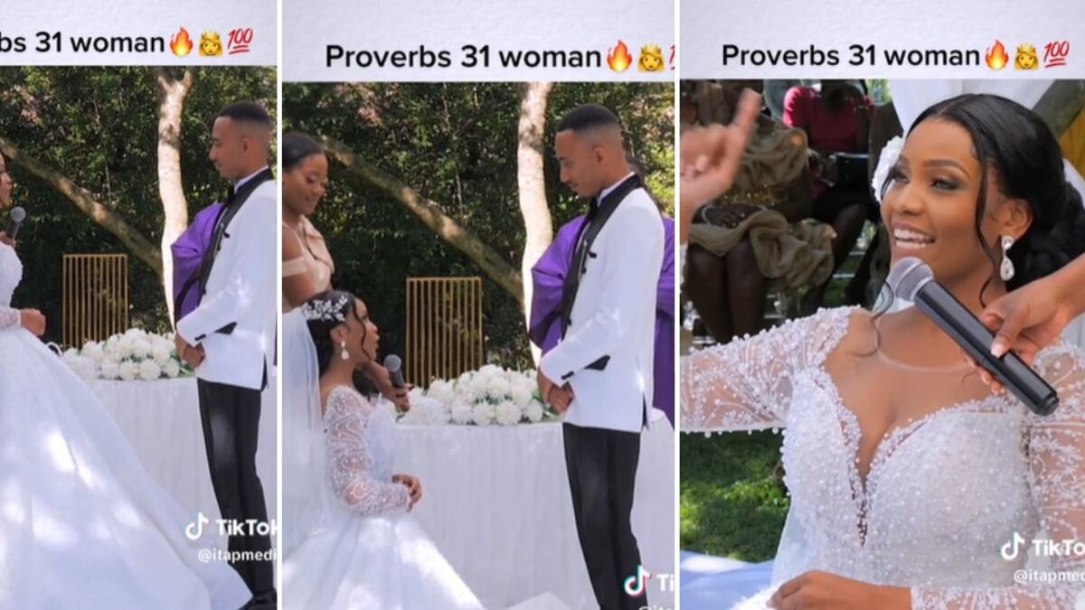 La mujer le dijo a su esposo que seguirá los preceptos de la Biblia, solidaridad y sumisión