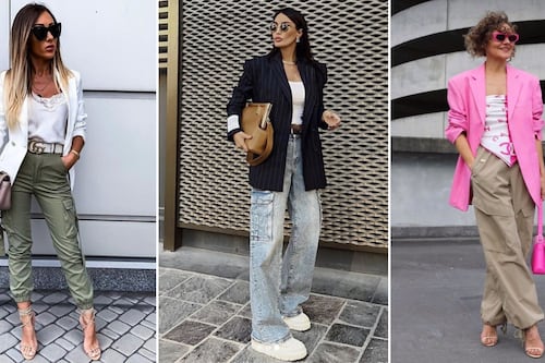 Los pantalones ‘cargo’ serán furor en primavera: así los puedes combinar con blazer para un look elegante