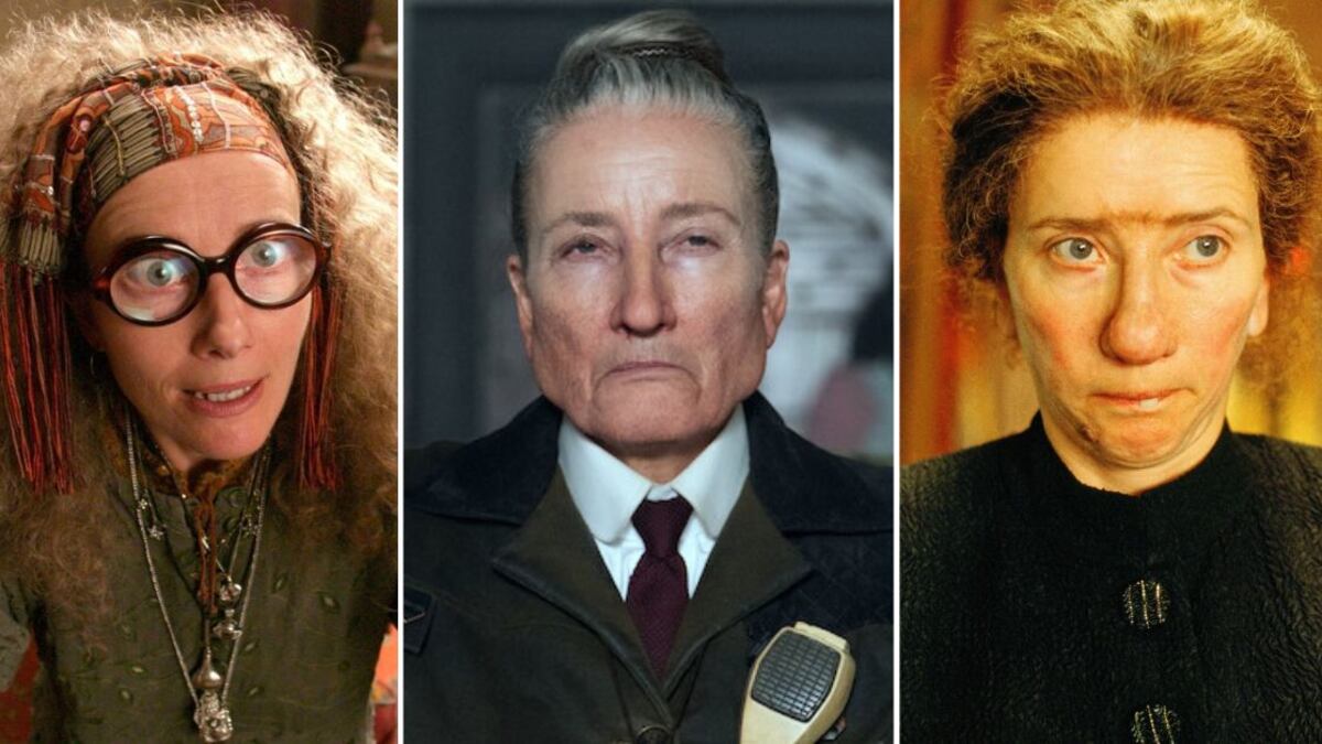 Emma Thompson en 'Harry Potter y el prisionero de Azkaban', 'Matilda, el musical' y 'Nanny McPhee, la nana mágica'