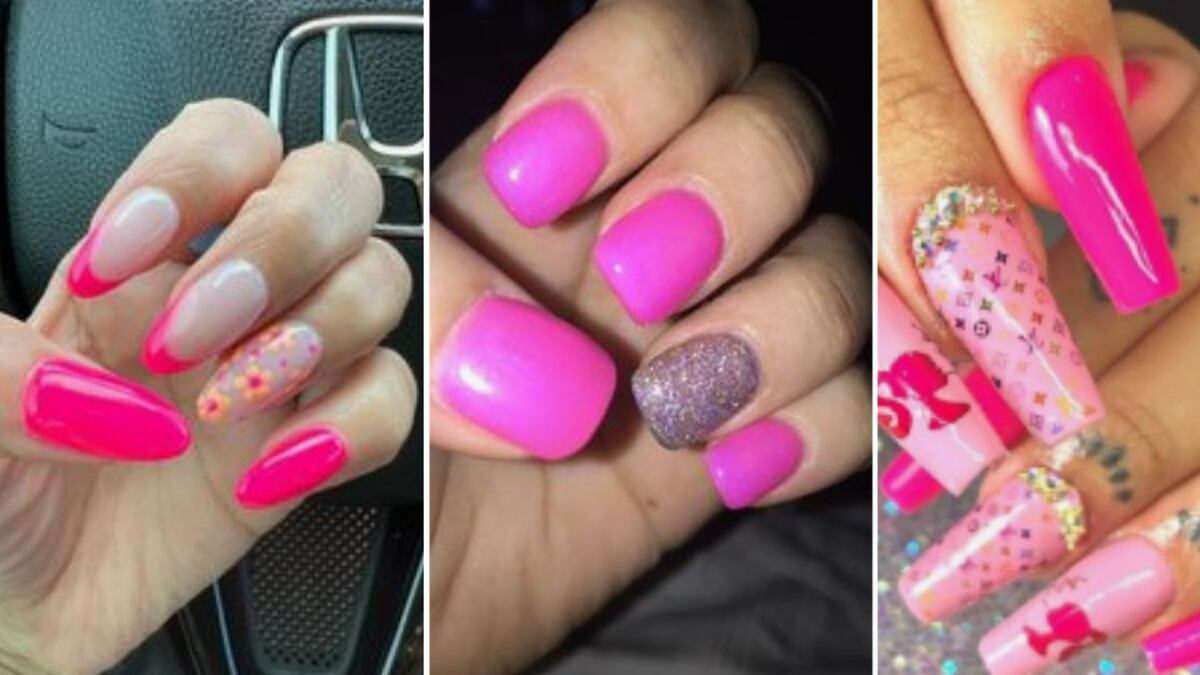 3 diseños de uñas francesas inspiradas en la tendencia Barbiecore
