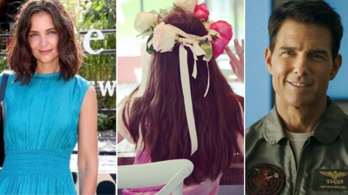 Suri Cruise da clases de moda con falda de mezclilla y tenis