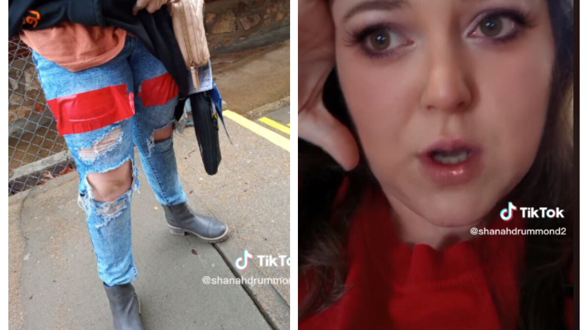 Shanah Drummond está molesta debido a la cinta adhesiva