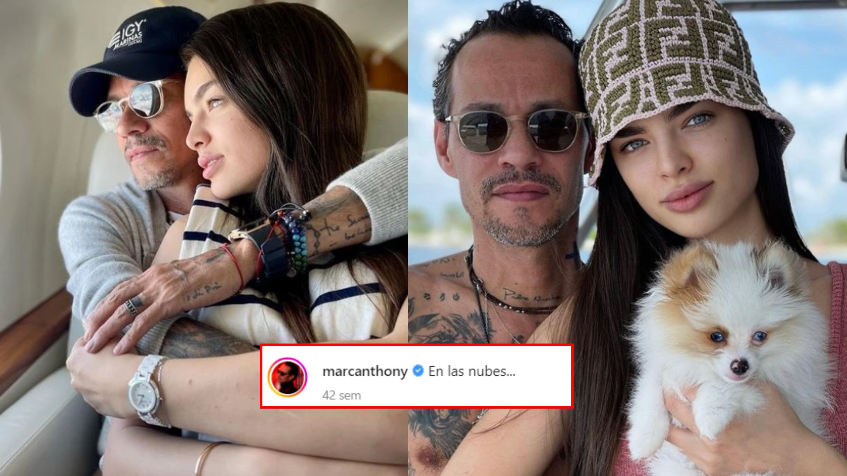 Marc Anthony y Nadia Ferreira no escatiman