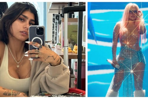 Defendiendo a la ‘bichota’: Mia Khalifa criticó a los Music Awards por “robar” a Karol G