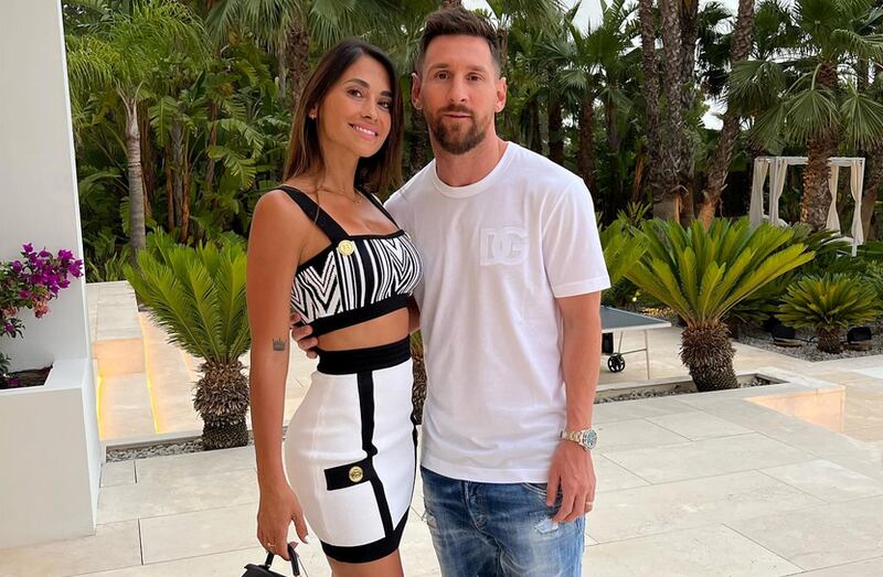 Antonela Roccuzzo y Lionel Messi